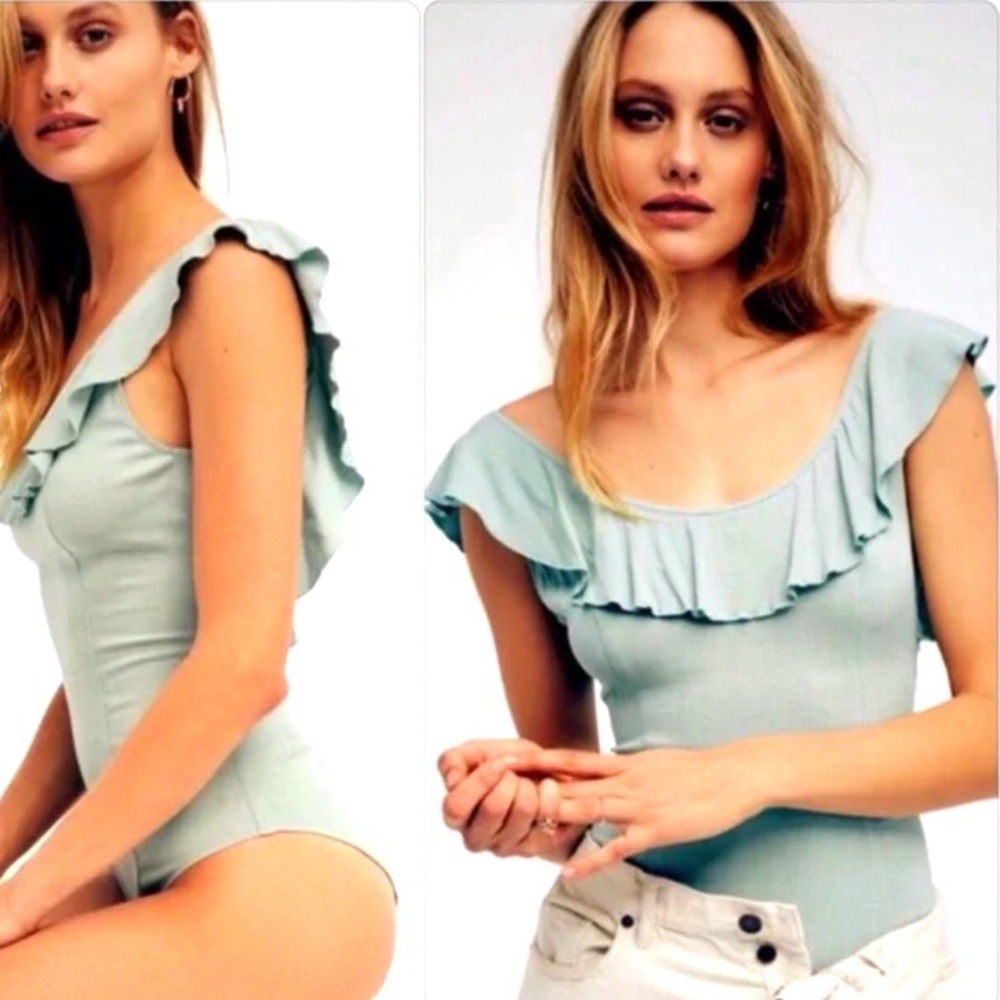 Free People Woven Stretch Bodysuit Small